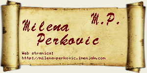 Milena Perković vizit kartica